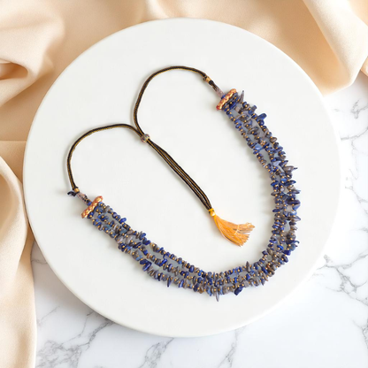 Royal Cosmos Layered Necklace | Lapis Lazuli Stone - For Women | Includes: Necklace