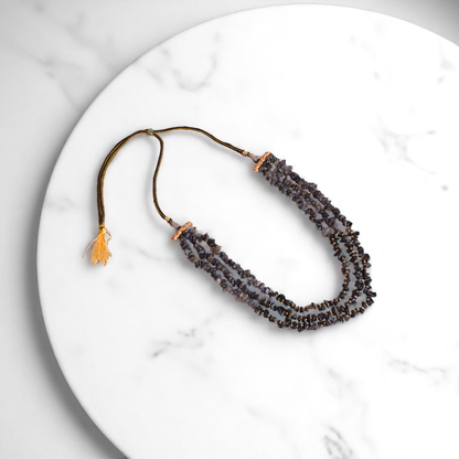 Frosted Elegance Layered Necklace | Snowflake Stone - For Women | Includes: Necklace