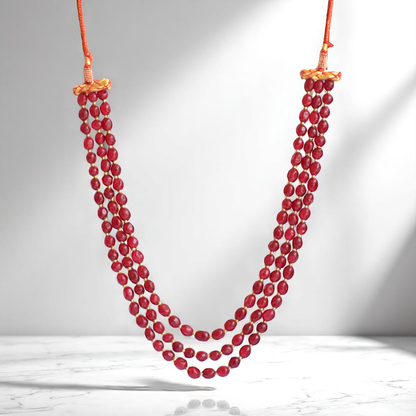 Crimson Aura Layered Necklace | Red Onyx Stone - For Women | Includes: Necklace