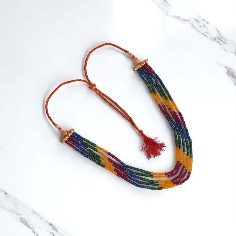 Infinite Prism 5 Layered Necklace | Multi-Stone - For Women | Includes: Necklace