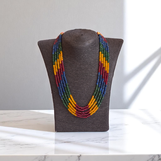 Infinite Prism 5 Layered Necklace | Multi-Stone - For Women | Includes: Necklace