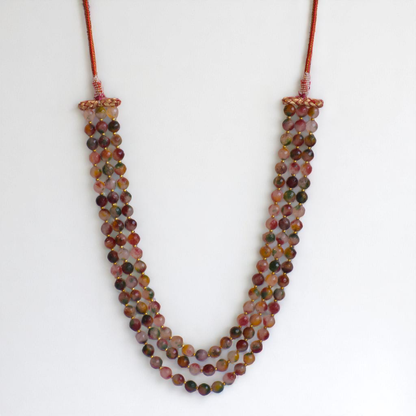 Jewel of Dawn Layered Necklace | Peacock Agate Stone - For Women | Includes: Necklace