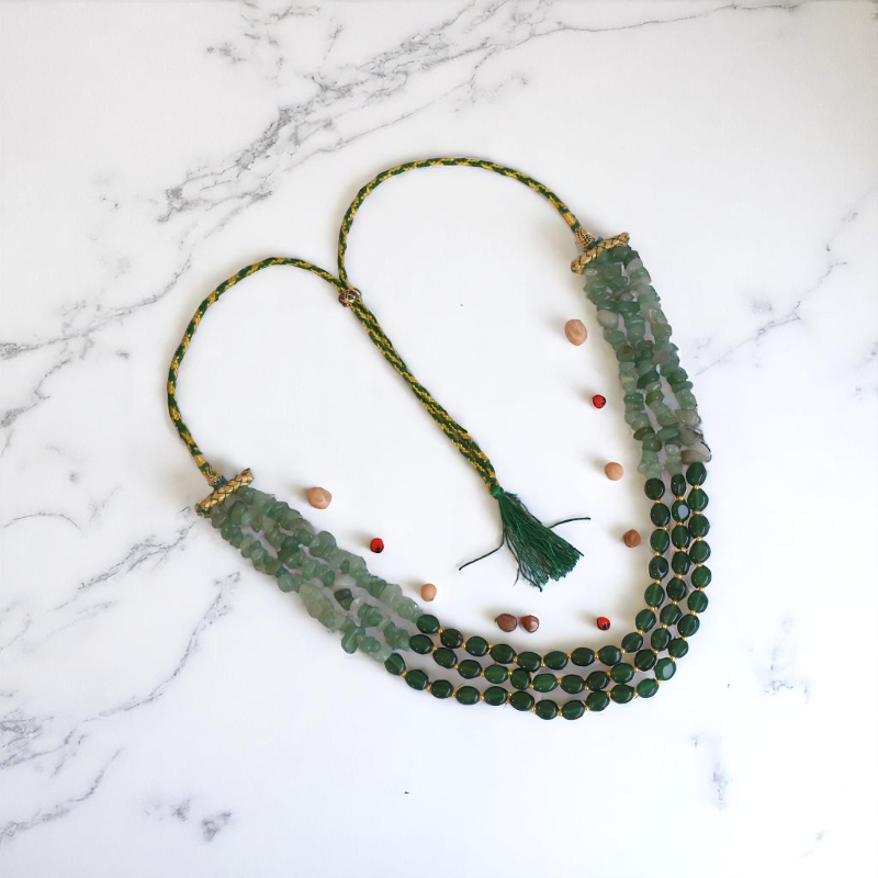 Empress of Emeralds Layered Necklace | Green Aventurine Stone - For Women | Includes: Necklace