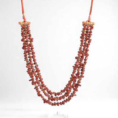 Dynasty Flame Layered Necklace | Red Jasper Stone - For Women | Includes: Necklace