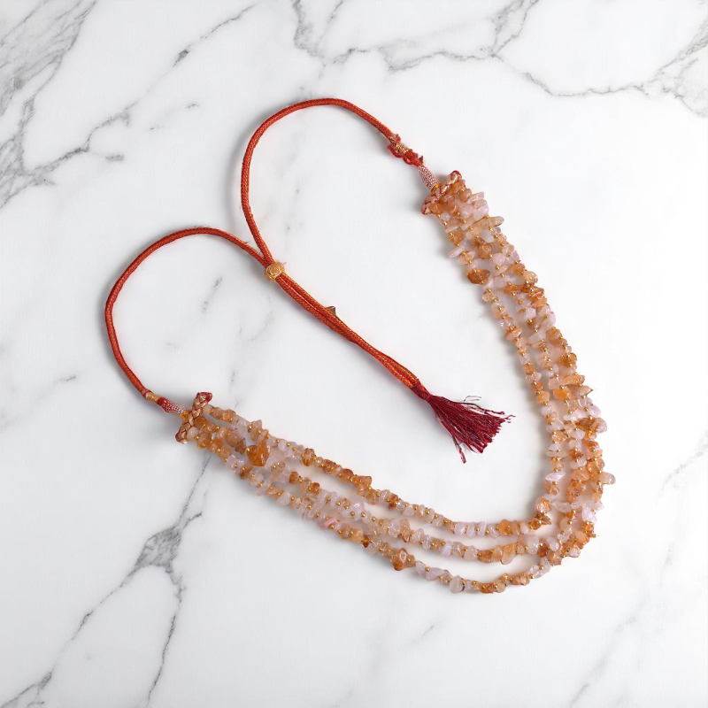 Crown Jewel Layered Necklace | Citrine Stone - For Women | Includes: Necklace