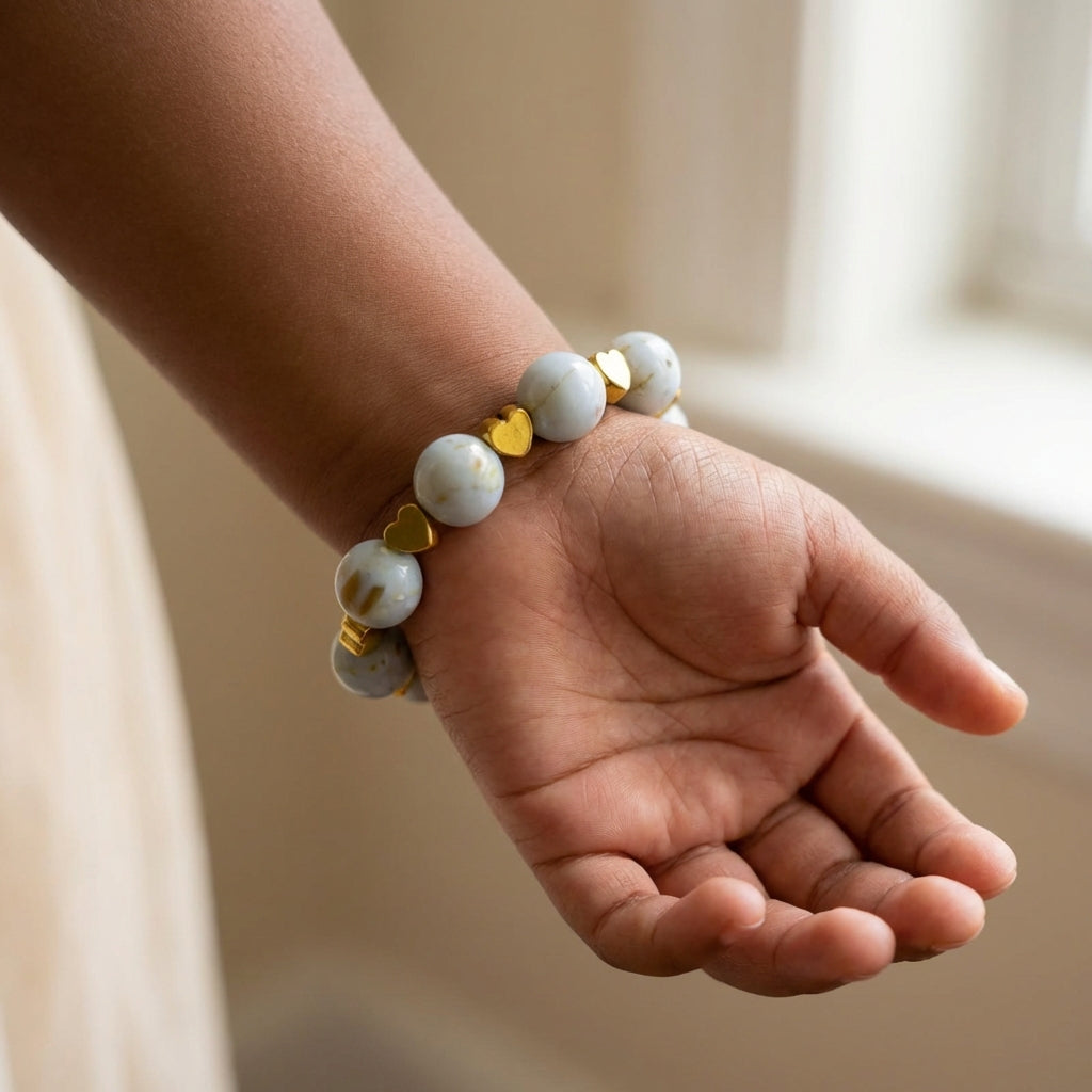 Pearl Glow Bracelet | Mother of Pearl - For Kids Girls | Includes: Bracelet