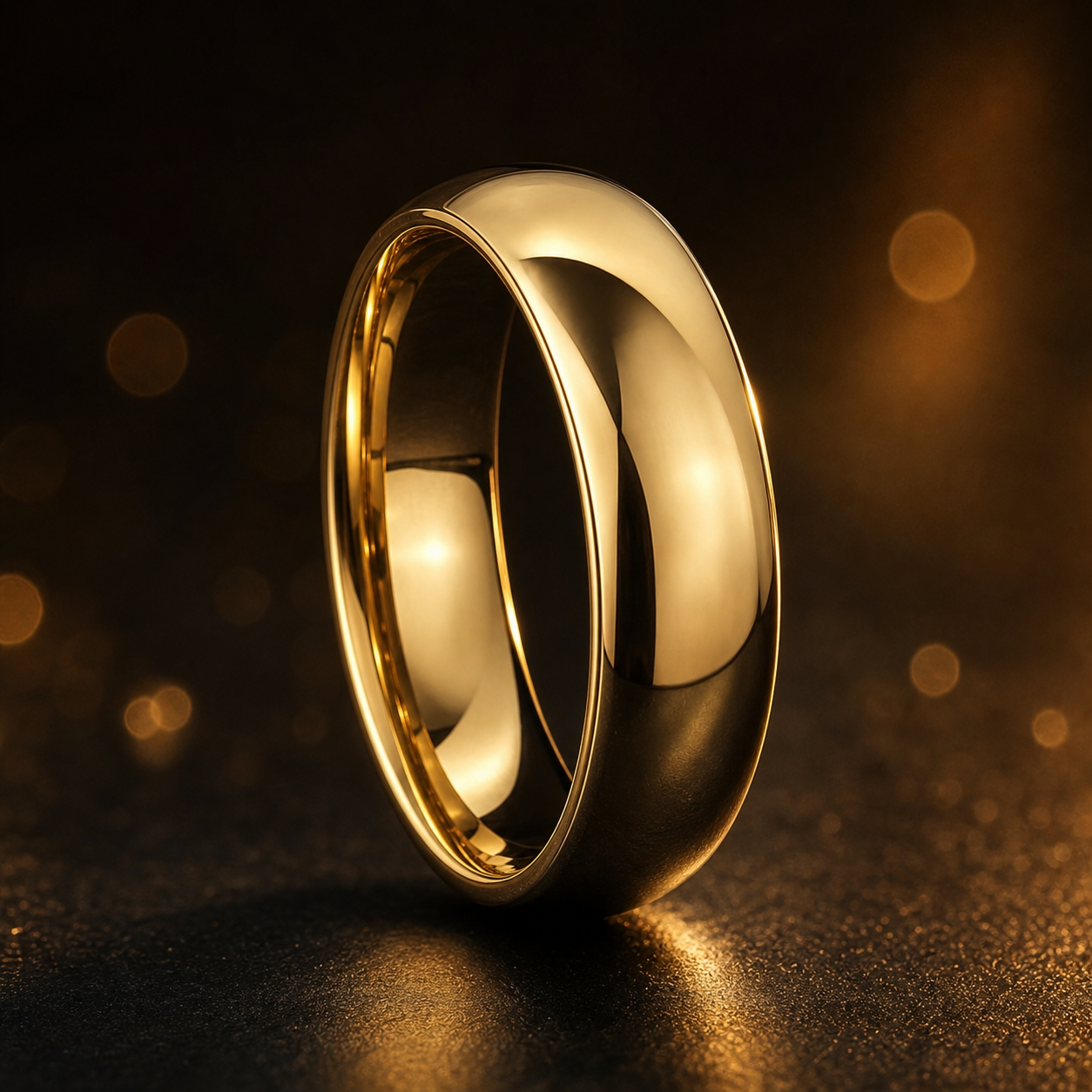 Everyday Ring with REAL GOLD Wide Finish | 18K PVD Gold Plated– For Women l Includes: Ring