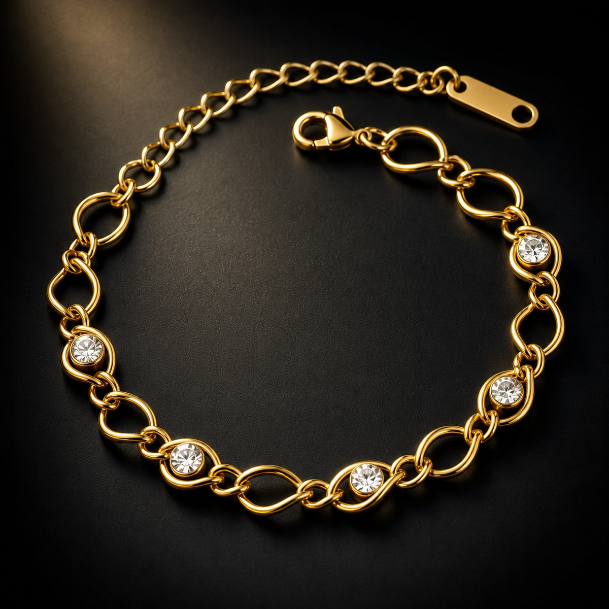 Radiance CLEAR ACCENT LINK Bracelet | Gold-Tone - For Women | Includes: Bracelet