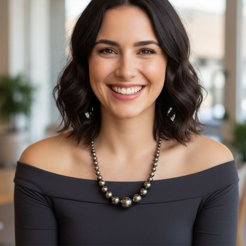 Dusky Glow Necklace | Smoky Quartz Stone - For Women | Includes: Necklace