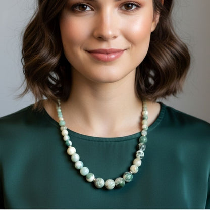 Earthbound Serenity Necklace | Tree Agate Stone - For Women | Includes: Necklace