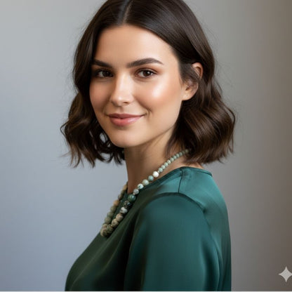 Earthbound Serenity Necklace | Tree Agate Stone - For Women | Includes: Necklace