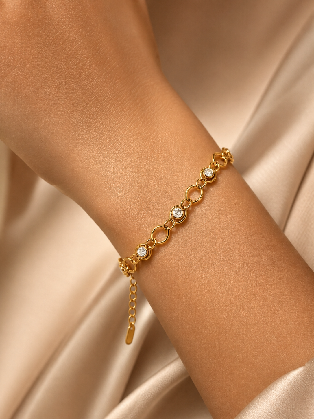 Radiance CLEAR ACCENT LINK Bracelet | Gold-Tone - For Women | Includes: Bracelet