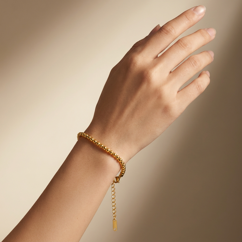 Gleam FACETED BEAD Bracelet | Gold-Tone - For Women | Includes: Bracelet