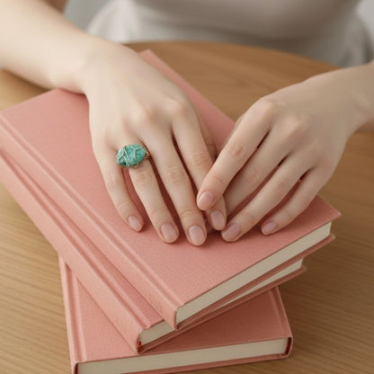 Emerald Luxe Ring | Green Crystal & PVD Gold - For Women | Includes: Ring