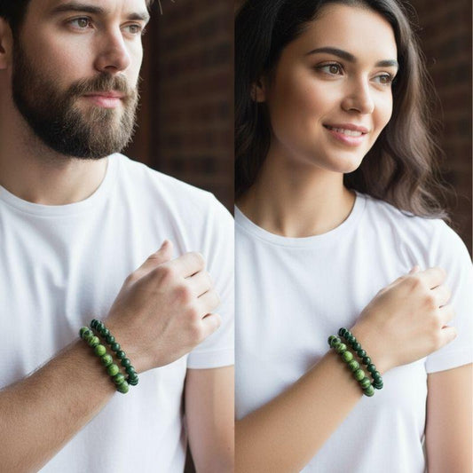 Endurance Stacked Bracelets | Rhyolite - For Unisex | Includes: Bracelets (Set of 2)