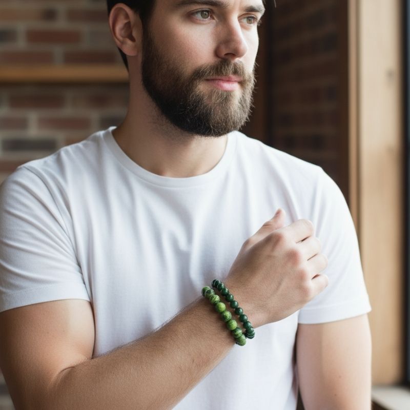 Endurance Stacked Bracelets | Rhyolite - For Unisex | Includes: Bracelets (Set of 2)