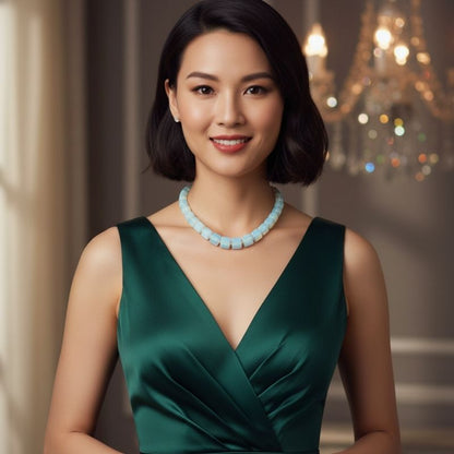 Ethereal Shine Necklace | Synthetic Opalite Stone - For Women | Includes: Necklace