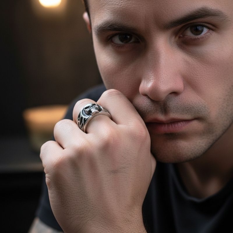 Fear Nothing Skull Ring | Premium Alloy - For Men | Includes: Ring