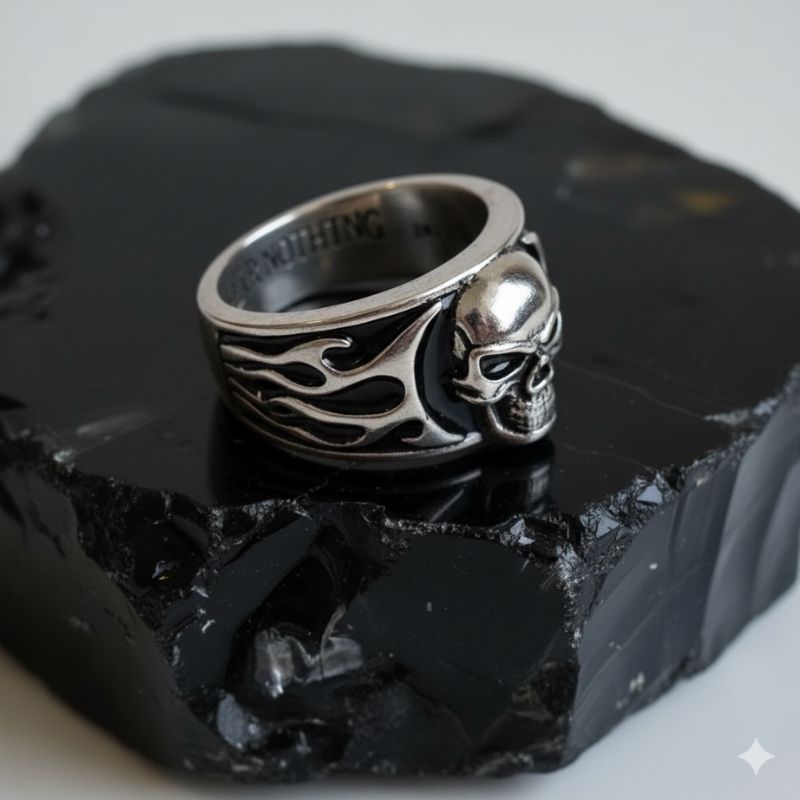 Fear Nothing Skull Ring | Premium Alloy - For Men | Includes: Ring