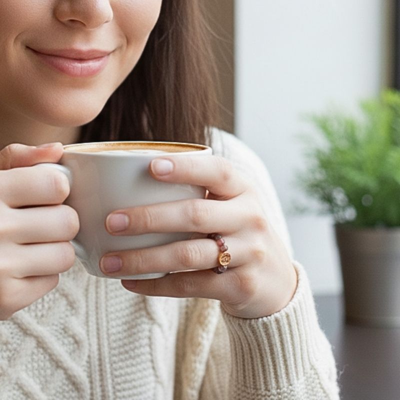 Flexi Modern Rings | Carnelian Gemstones - For Women | Includes: Rings (Set of 2)