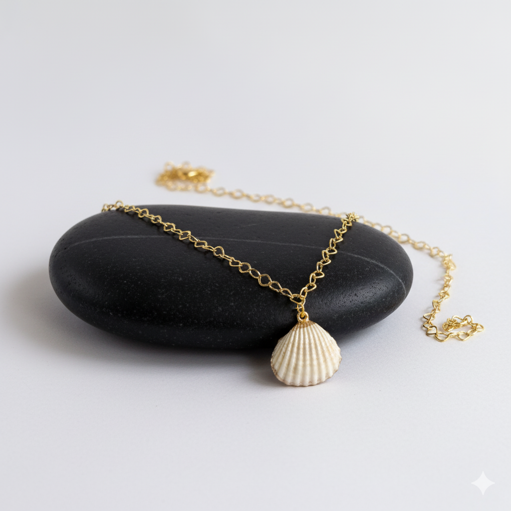 Cockle Shell Necklace | Natural Cockle Shell- For Women | Includes: Necklace