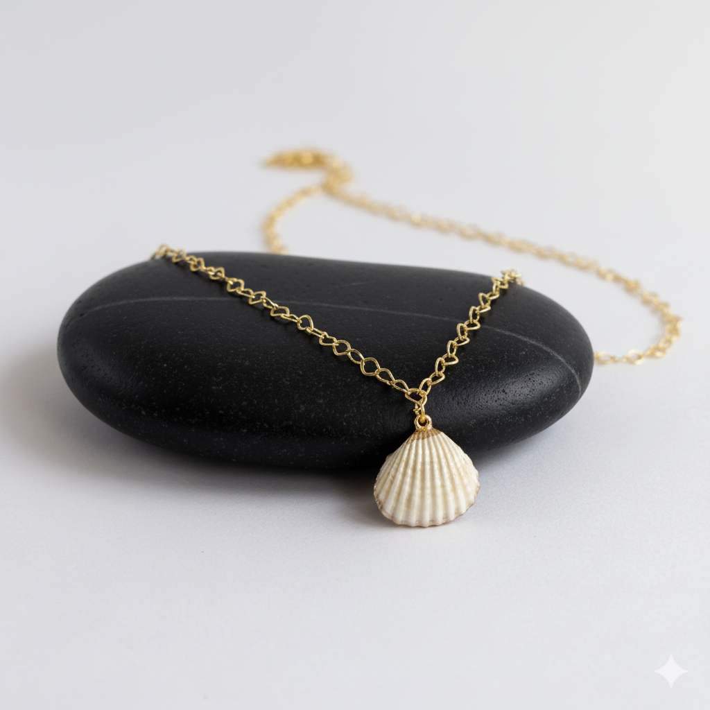 Cockle Shell Necklace | Natural Cockle Shell- For Women | Includes: Necklace