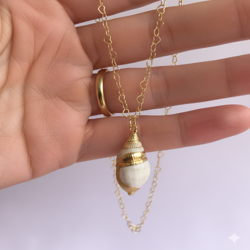 Whelk Shell Necklace | Common Whelk Shell- For Women | Includes: Necklace