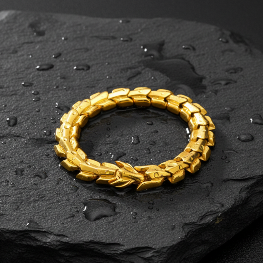 Golden Dragon Bracelet | Premium Alloy - For Men | Includes: Bracelet