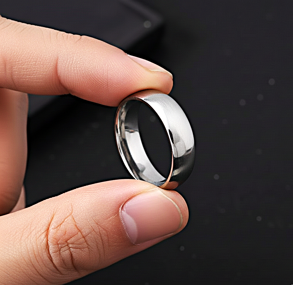 Everyday Ring with REAL STEEL Finish | Stainless Steel– For Men | Includes: Ring