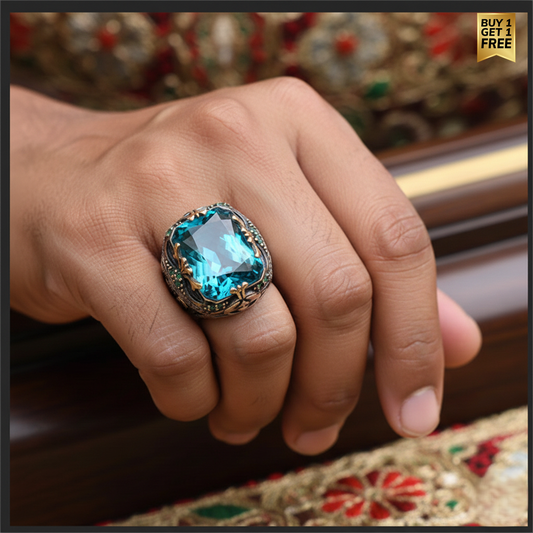 Royal Blue Ring | Premium Alloy– For Men | Includes: Ring
