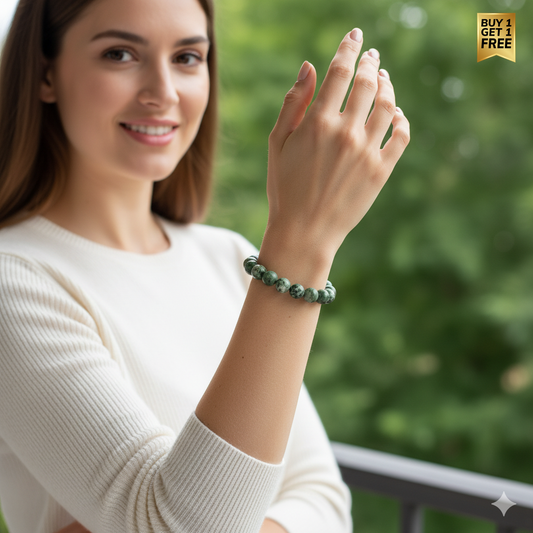 Luck Bracelet | Green Spot Agate | Includes: Bracelet