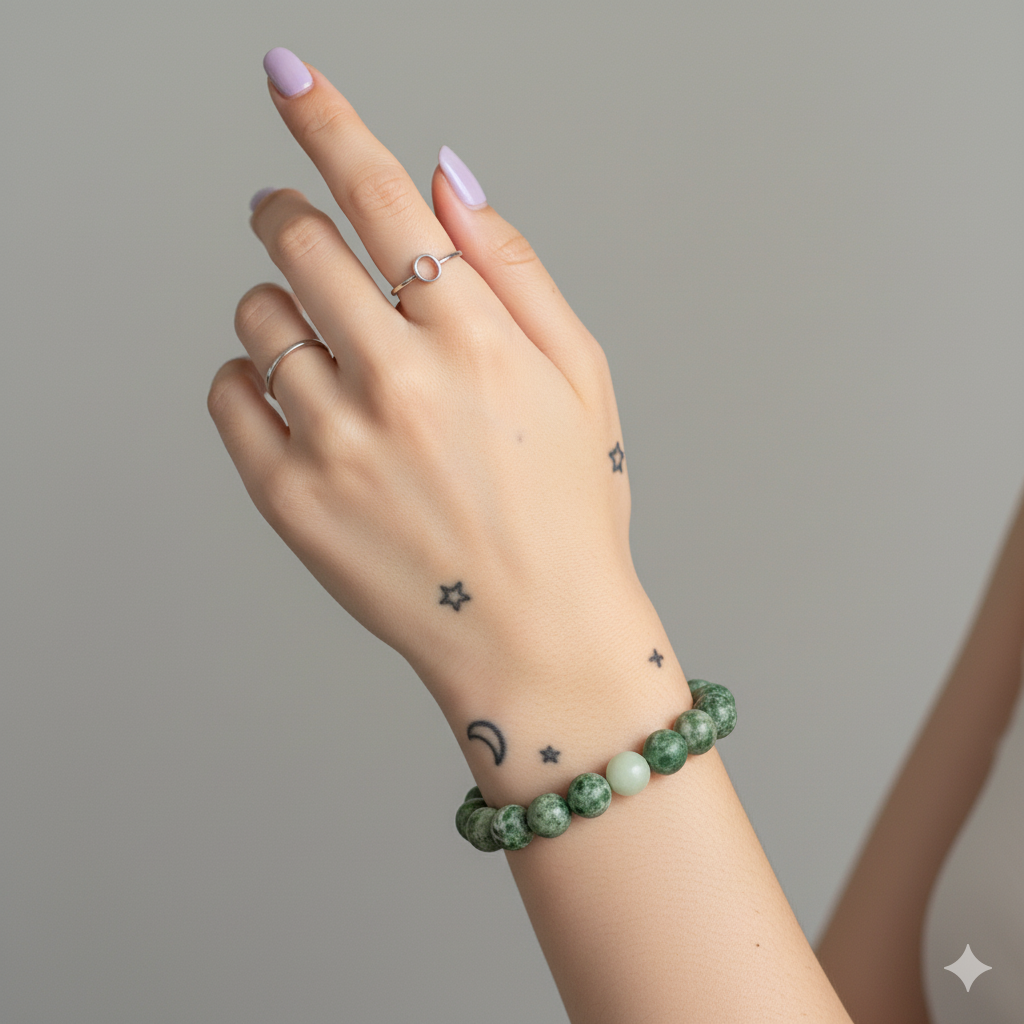 Luck Bracelet | Green Spot Agate | Includes: Bracelet