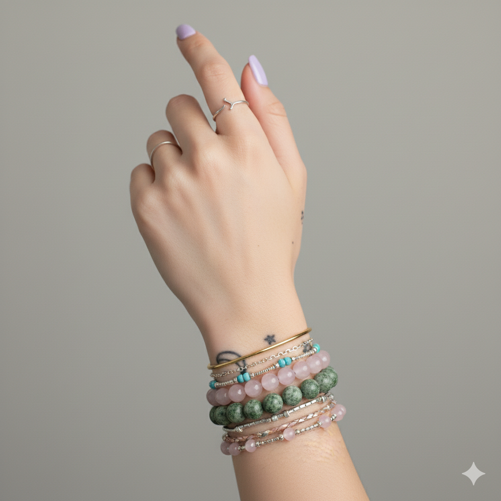 Luck Bracelet | Green Spot Agate | Includes: Bracelet