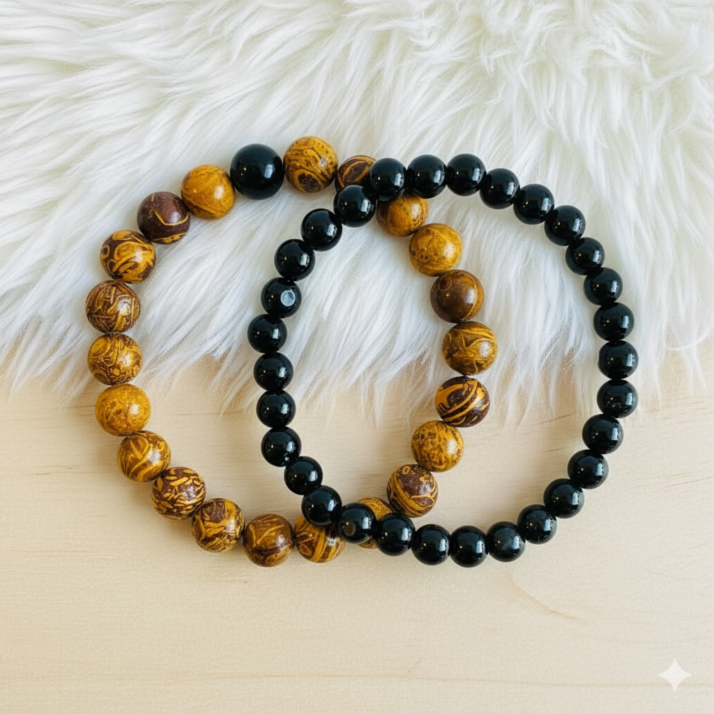 Wisdom Stacked Bracelet Set Of 2 | Mariam Stone | Includes: Bracelets (Set of 2)