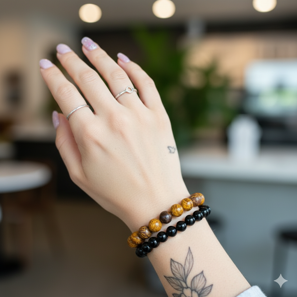 Wisdom Stacked Bracelet Set Of 2 | Mariam Stone | Includes: Bracelets (Set of 2)