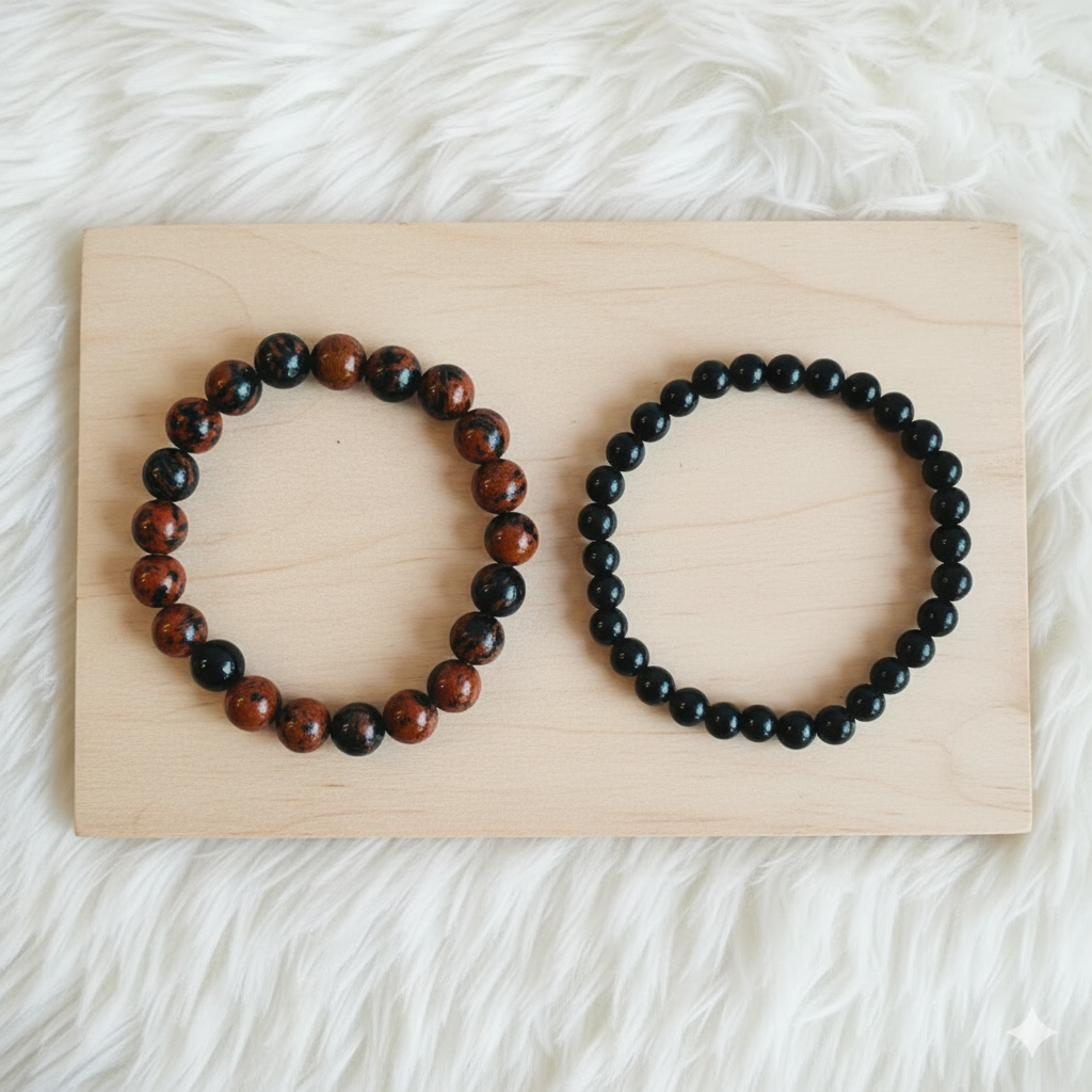 Grace Stacked Bracelet Set Of 2 | Gold Swan Stone | Includes: Bracelets (Set of 2)