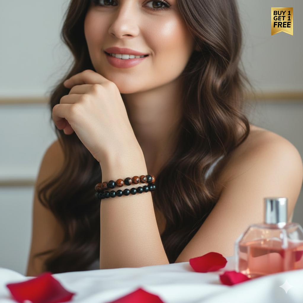 Grace Stacked Bracelet Set Of 2 | Gold Swan Stone | Includes: Bracelets (Set of 2)
