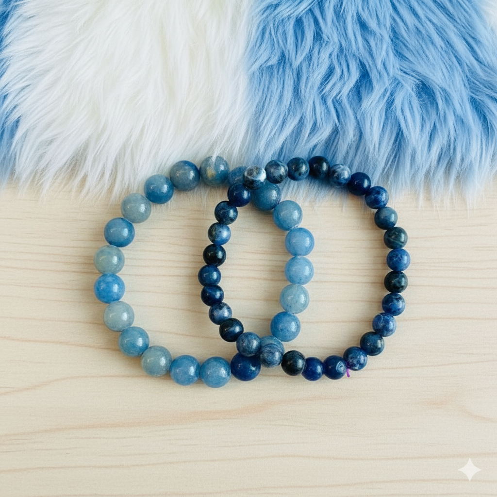 Focus Stacked Bracelet Set Of 2 | Blue Aventurine | Includes: Bracelets (Set of 2)