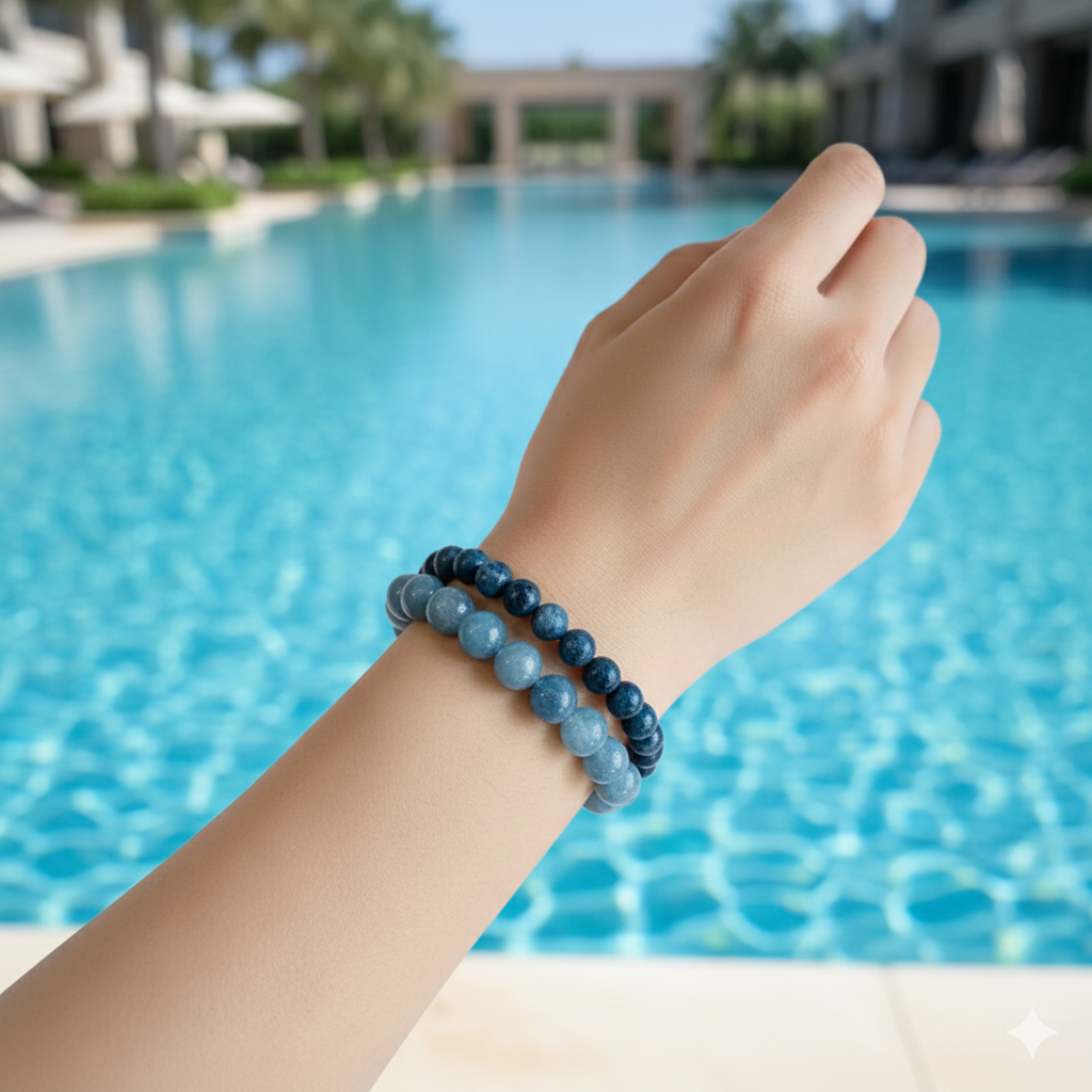 Focus Stacked Bracelet Set Of 2 | Blue Aventurine | Includes: Bracelets (Set of 2)
