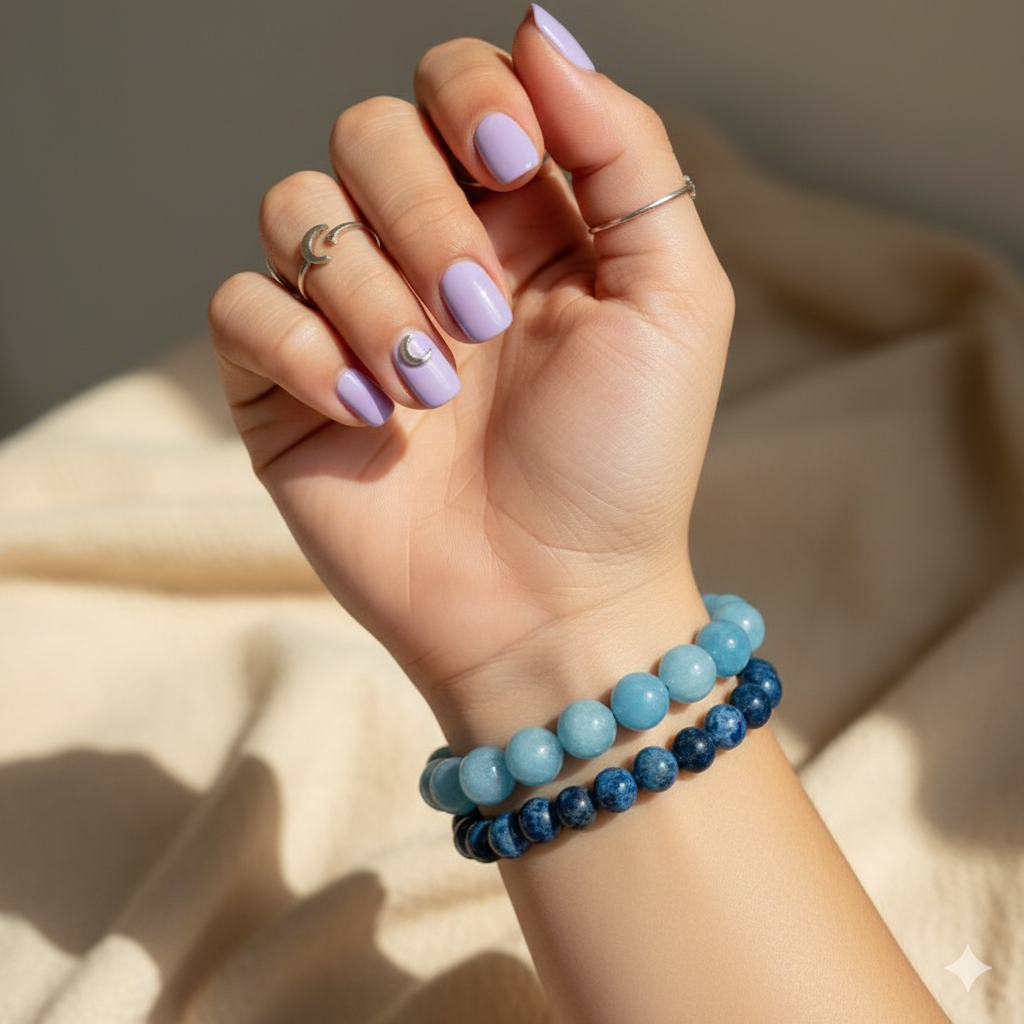 Focus Stacked Bracelet Set Of 2 | Blue Aventurine | Includes: Bracelets (Set of 2)