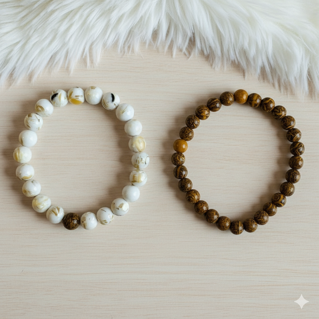 Purity Stacked Bracelet Set Of 2 | Mother of Pearl | Includes: Bracelets (Set of 2)