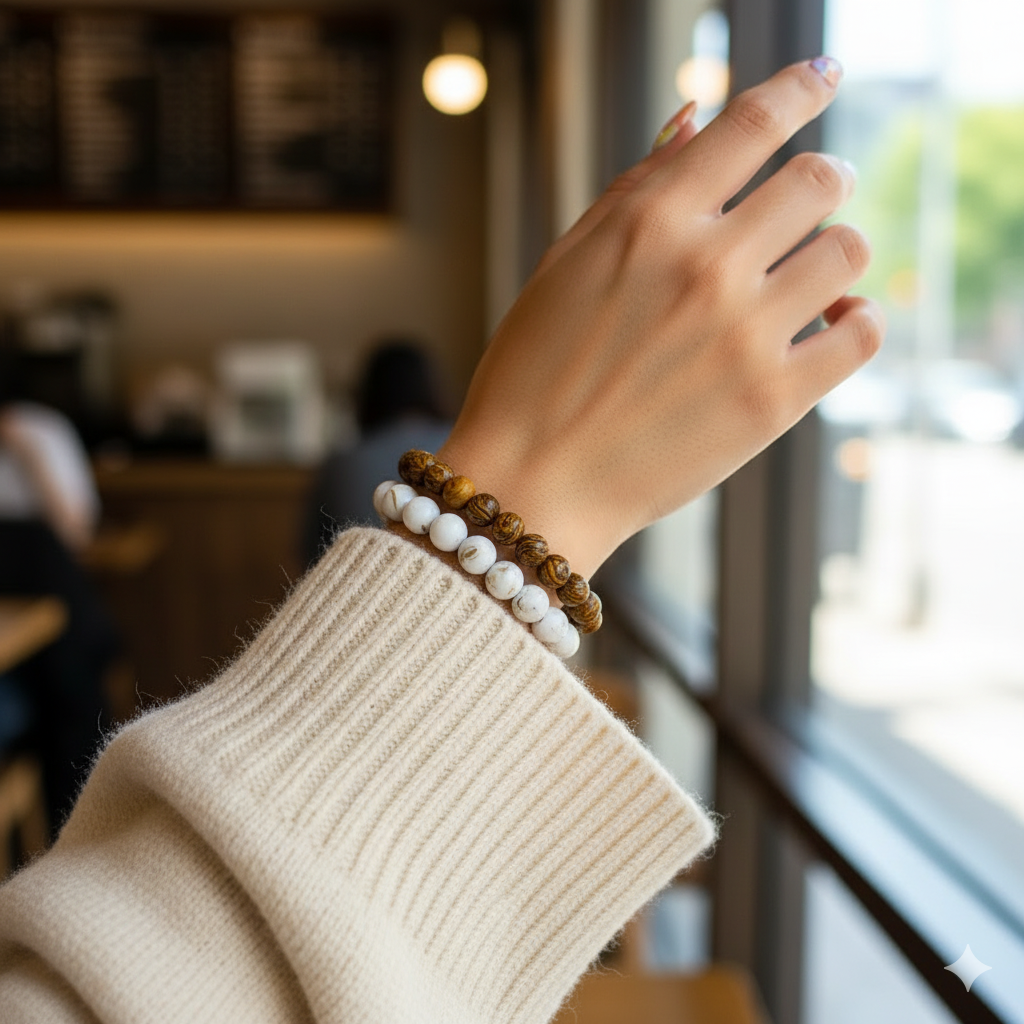 Purity Stacked Bracelet Set Of 2 | Mother of Pearl | Includes: Bracelets (Set of 2)