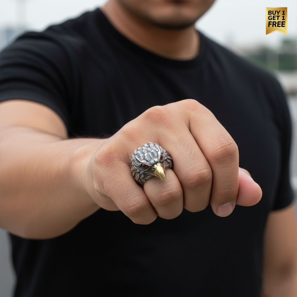 Falcon Tough Ring Flexi Size | REAL STEEL - For Men | Includes: Ring