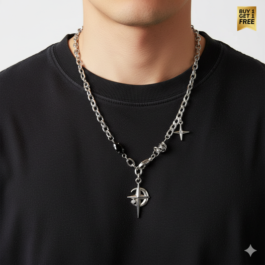 Northern Star Necklace | REAL STEEL- For Men| Includes: Necklace