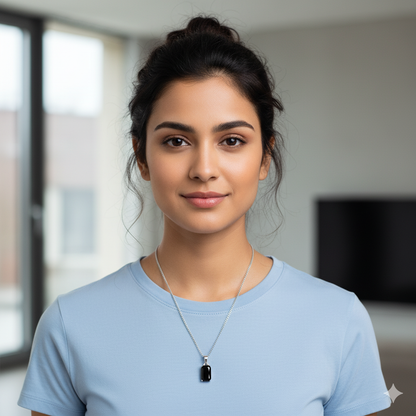 Obsidian Dainty Necklace | Stainless Steel - For Women | Includes: Necklace