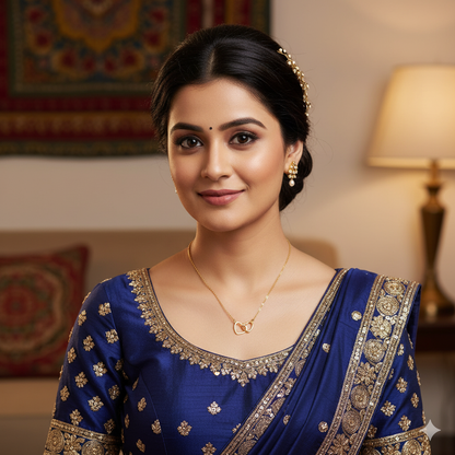 Intertwined Golden Heart Necklace | 18K PVD Gold Plated - For Women | Includes: Necklace