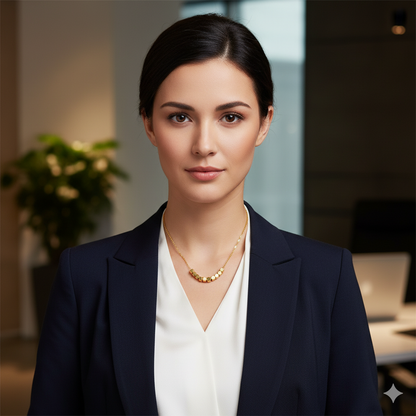 Stylish Square Beads Necklace | 18K PVD Gold Plated - For Women | Includes: Necklace