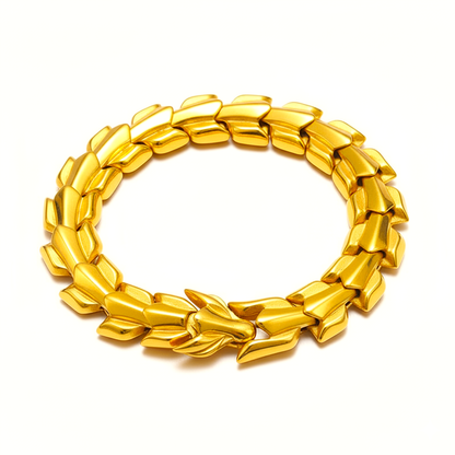 Golden Dragon Bracelet | Premium Alloy - For Men | Includes: Bracelet