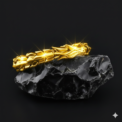 Golden Dragon Bracelet | Premium Alloy - For Men | Includes: Bracelet