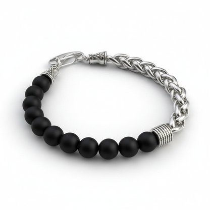 Protection Flexi Bracelet | Obsidian Stone - For Men | Includes: Bracelet
